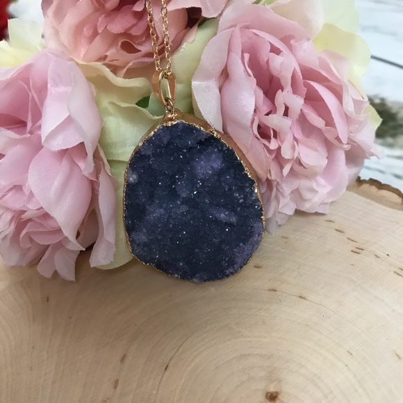 Irregular Natural Quartz Crystal Slice Pendant - Picture 6 of 8